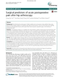 Surgical predictors of acute postoperative pain after hip arthroscopy