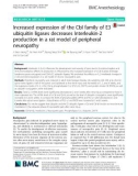 Increased expression of the Cbl family of E3 ubiquitin ligases decreases Interleukin-2 production in a rat model of peripheral neuropathy