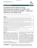 A pedometer based physical activity self-management program for children and adolescents with physical disability – design and methods of the StepUp study