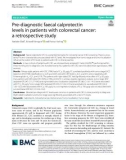 Pre-diagnostic faecal calprotectin levels in patients with colorectal cancer: A retrospective study