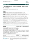 Clinical analysis of kasabach-merritt syndrome in 17 neonates