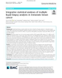 Integrative statistical analyses of multiple liquid biopsy analytes in metastatic breast cancer