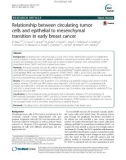 Relationship between circulating tumor cells and epithelial to mesenchymal transition in early breast cancer