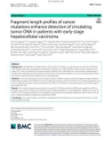 Fragment length profiles of cancer mutations enhance detection of circulating tumor DNA in patients with early-stage hepatocellular carcinoma