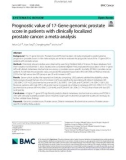 Prognostic value of 17-Gene genomic prostate score in patients with clinically localized prostate cancer: A meta-analysis