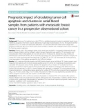 Prognostic impact of circulating tumor cell apoptosis and clusters in serial blood samples from patients with metastatic breast cancer in a prospective observational cohort