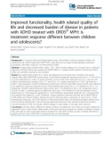 Improved functionality, health related quality of life and decreased burden of disease in patients with ADHD treated with OROS® MPH: Is treatment response different between children and adolescents?