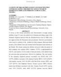 A SURVEY OF DISEASE PREVALENCE AND IMMUNIZATION COVERAGE AMONG CHILDREN OF AGES 0-5 YEARS IN INTERNALLY DISPLACED PERSONS CAMPS IN LAFIA, NIGERIA