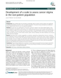 Development of a scale to assess cancer stigma in the non-patient population