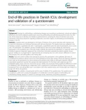 End-of-life practices in Danish ICUs: Development and validation of a questionnaire