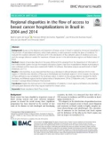 Regional disparities in the flow of access to breast cancer hospitalizations in Brazil in 2004 and 2014