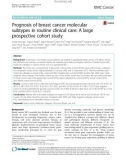 Prognosis of breast cancer molecular subtypes in routine clinical care: A large prospective cohort study