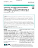 Prognostic value and clinicopathological characteristics of PD-L1 overexpression in non-Hodgkin lymphoma: A meta-analysis