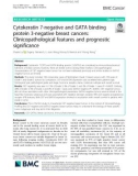 Cytokeratin 7-negative and GATA binding protein 3-negative breast cancers: Clinicopathological features and prognostic significance