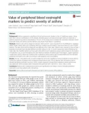 Value of peripheral blood eosinophil markers to predict severity of asthma