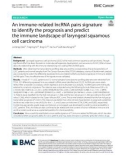 An immune-related lncRNA pairs signature to identify the prognosis and predict the immune land