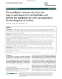 The correlation between the bronchial hyperresponsiveness to methacholine and asthma like symptoms by GINA questionnaires for the diagnosis of asthma