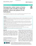 Retrospective cohort study on factors associated with mortality in high-risk pediatric critical care patients in the Netherlands