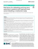 Risk factors for rebleeding and long-term outcomes in patients with head and neck cancer bleeding: A multicenter study