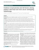 Incidence of pneumonia and risk factors among patients with head and neck cancer undergoing radiotherapy