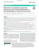 Risk factors for aspiration pneumonia during concurrent chemoradiotherapy or bio-radiotherapy for head and neck cancer