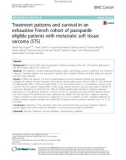 Treatment patterns and survival in an exhaustive French cohort of pazopanibeligible patients with metastatic soft tissue sarcoma (STS)