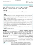 Sex difference in EGFR pathways in mouse kidney-potential impact on the immune system