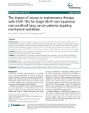 The impact of rescue or maintenance therapy with EGFR TKIs for Stage IIIb-IV non-squamous non-small-cell lung cancer patients requiring mechanical ventilation