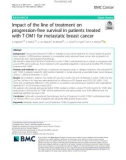 Impact of the line of treatment on progression-free survival in patients treated with T-DM1 for metastatic breast cancer