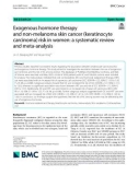 Exogenous hormone therapy and non-melanoma skin cancer (keratinocyte carcinoma) risk in women: A systematic review and meta-analysis