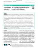 Participation factors for asthma education programs - a cross sectional survey