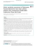 Ethnic sensitivity assessment of fluticasone furoate/vilanterol in East Asian asthma patients from randomized double-blind multicentre Phase IIb/III trials