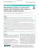 Microbiological analysis of endotracheal aspirate and endotracheal tube cultures in mechanically ventilated patients