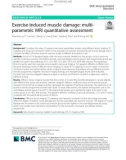 Exercise-induced muscle damage: Multiparametric MRI quantitative assessment