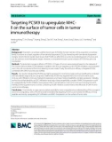 Targeting PCSK9 to upregulate MHCII on the surface of tumor cells in tumor immunotherapy