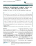 Evaluation of tocilizumab therapy in patients with rheumatoid arthritis based on FDG-PET/CT