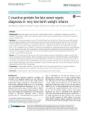 C-reactive protein for late-onset sepsis diagnosis in very low birth weight infants