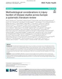 Methodological considerations in injury burden of disease studies across Europe: A systematic literature review