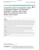 A systematic review of comparative studies of tiotropium Respimat® and tiotropium HandiHaler® in patients with chronic obstructive pulmonary disease: Does inhaler choice matter?