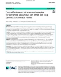 Cost-effectiveness of immunotherapies for advanced squamous non-small cell lung cancer: A systematic review