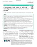 A prognostic model based on cell-cycle control predicts outcome of breast cancer patients