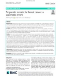 Prognostic models for breast cancer: A systematic review