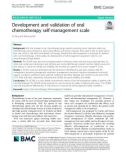 Development and validation of oral chemotherapy self-management scale