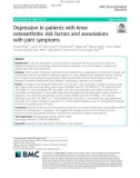 Depression in patients with knee osteoarthritis: Risk factors and associations with joint symptoms