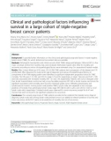 Clinical and pathological factors influencing survival in a large cohort of triple-negative breast cancer patients