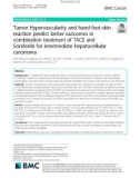 Tumor Hypervascularity and hand-foot-skin reaction predict better outcomes in combination treatment of TACE and Sorafenib for intermediate hepatocellular carcinoma