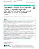 Application of structured statistical analyses to identify a biomarker predictive of enhanced tralokinumab efficacy in phase III clinical trials for severe, uncontrolled asthma