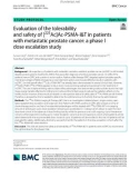 Evaluation of the tolerability and safety of [225Ac]Ac-PSMA-I&T in patients with metastatic prostate cancer: A phase I dose escalation study