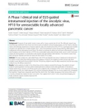 A Phase I clinical trial of EUS-guided intratumoral injection of the oncolytic virus, HF10 for unresectable locally advanced pancreatic cancer