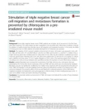 Stimulation of triple negative breast cancer cell migration and metastases formation is prevented by chloroquine in a preirradiated mouse model